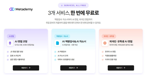 라온메타가 AI&middot;가상 융합 실습 전문 플랫폼 &lsquo;메타데미&rsquo;의 AI 기반 취업 준비 서비스를 강화한다. [사진=라온시큐어]