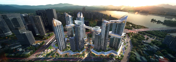 용산 정비창 전면 제1구역 재개발 사업 투시도. [사진=HDC현대산업개발]