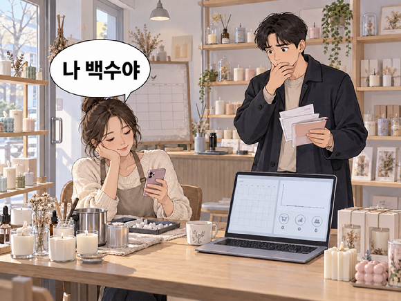 결혼을 생각 중인 여자친구가 놀면서 공방을 운영하는 척하는 이른바 '위장백수'라는 사실에 충격을 받은 남자친구의 사연이 알려졌다. 그림은 챗GPT를 사용한 인공지능(AI) 이미지. [이미지=챗GPT]