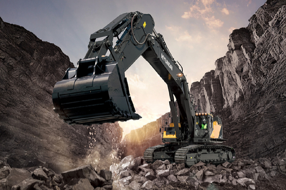 HD건설기계 100톤급 초대형 굴착기. [사진=HD건설기계]