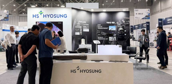 대한민국 국방산업발전대전에 꾸려진 HS효성첨단소재 부스 [사진=HS효성첨단소재]