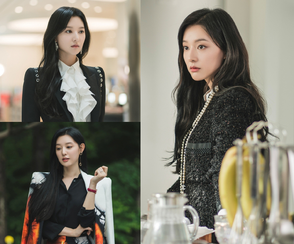 배우 김지원이 '눈물의 여왕'에서 사방을 압도하는 여왕의 포스를 발산한다. [사진=tvN]
