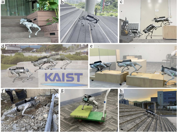 드림워크++가 가파른 게단을 오르고 있다. [사진=KAIST]