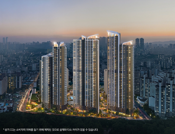 부천 원미 도심공공주택 복합사업 투시도 [사진=두산건설]