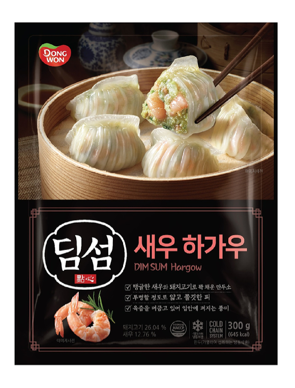미세발포필름 포장이 적용된 동원F&B 딤섬 새우 하기우 제품. [사진=동원F&B]