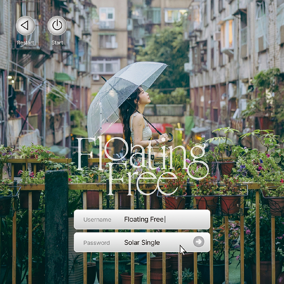 솔라 디지털 싱글 'Floating Free (Solar Ver.)' 커버 [사진=알비더블유]