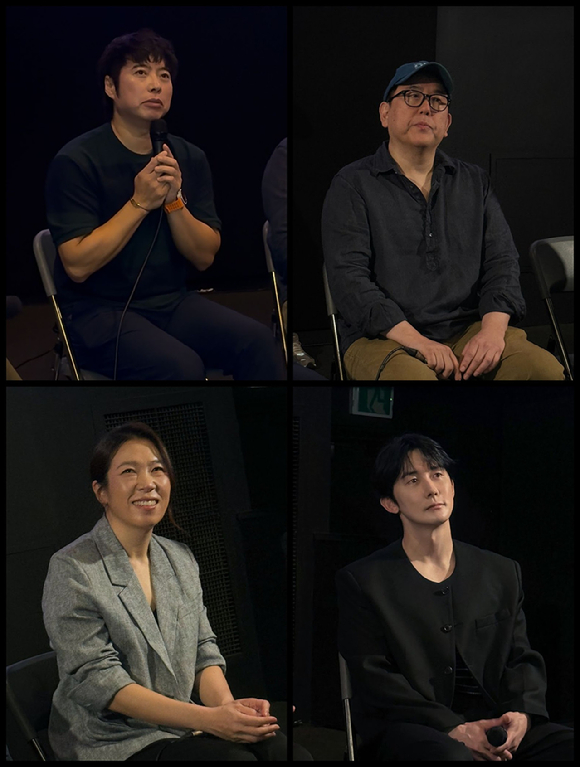 이경식 크리에이터, 박신규 작가, 염혜란, 김준한이 '스피킹 데드' GV에 참석했다. [사진=SLL]