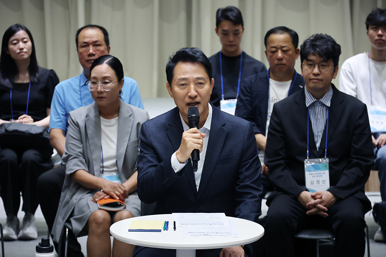 오세훈 서울시장이 6일 서울시청에서 열린 '부동산 정상화를 위한 시민 대토론회'에서 발언하고 있다. 2026.8.6 [사진=연합뉴스]