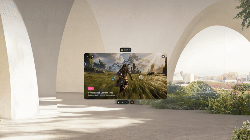 네이버 스트리밍 플랫폼 치지직의 확장현실(XR) 앱 멀티뷰 화면 예시 [사진=네이버]