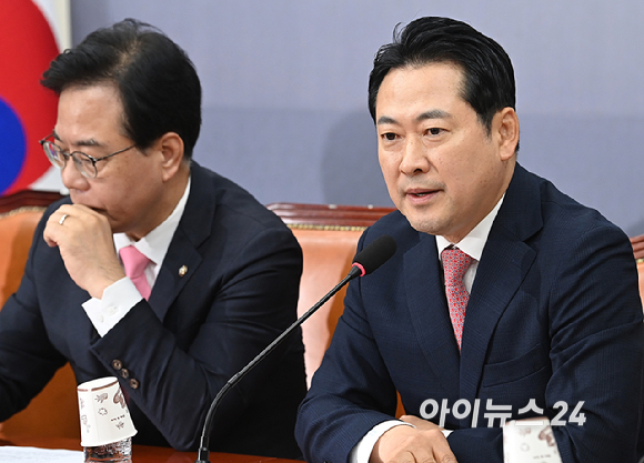 장동혁 국민의힘 당대표가 28일 오전 서울 여의도 국회에서 열린 최고위원회의에서 발언하고 있다. [사진=곽영래 기자]