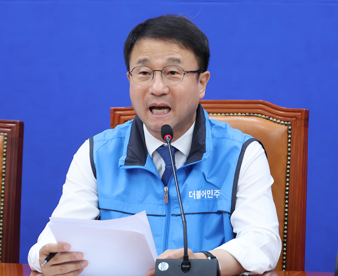 더불어민주당 한병도 원내대표가 21일 국회에서 열린 정책조정회의에서 발언하고 있다. 2026.5.21 [사진=연합뉴스]