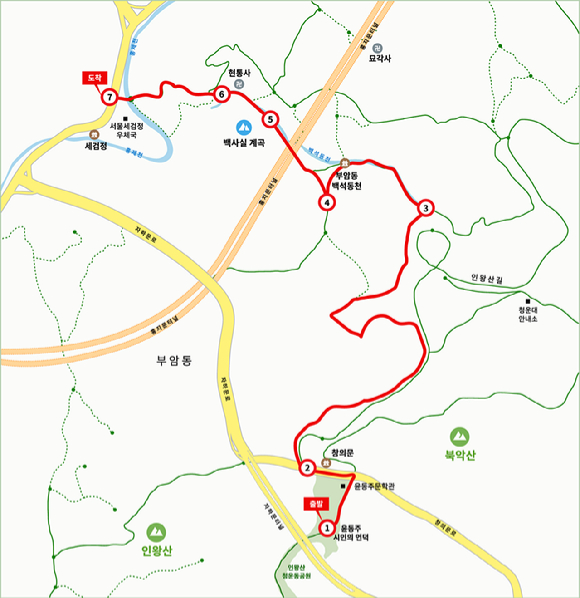 제10회 희망찾기 등산트레킹교실 코스 [사진=조이뉴스24 ]