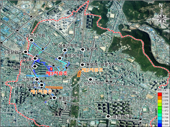 제3저류조 위치도 및 사업대상지 현장사진 [사진=인천시]