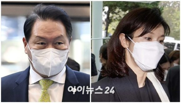 최태원(왼쪽) SK그룹 회장과 노소영 아트센터 나비 관장. [사진=아이뉴스24 포토 DB]