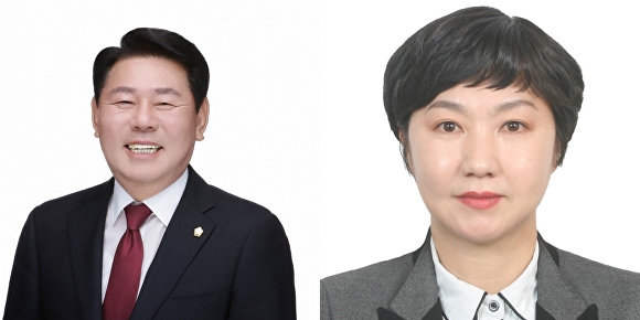 국민의힘 신현광·김은하 의원(왼쪽부터). [사진=영동군의회]