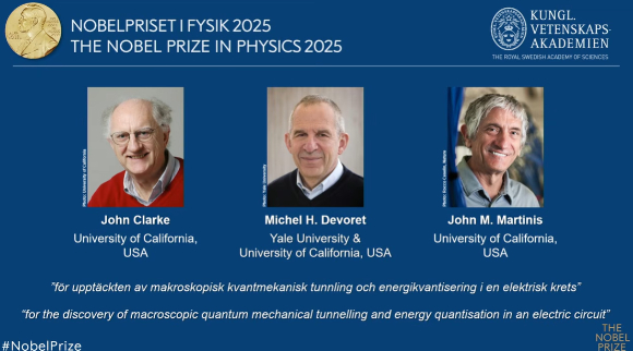 상식적으로 공을 벽에 던지면 튕겨 나온다. 양자역학에서는 던진 공이 반대편 벽면에서 확인되는데 이를 '터널링'이라고 부른다. [사진=노벨위원회]