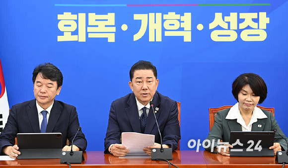 김병기 더불어민주당 원내대표가 1일 오전 국회에서 열린 정책조정회의에서 발언하고 있다. [사진=곽영래 기자]