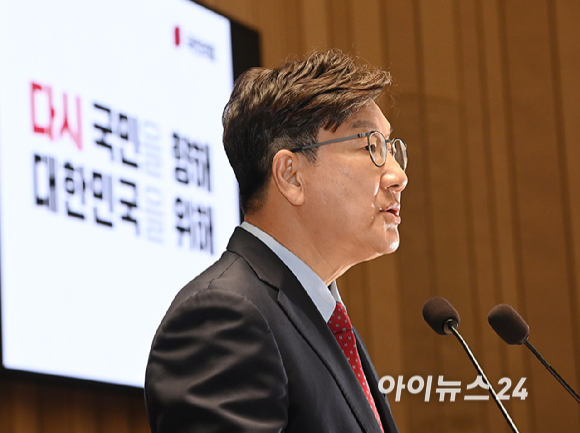 권성동 국민의힘 원내대표가 9일 서울 여의도 국회에서 열린 의원총회에서 발언하고 있다. [사진=곽영래 기자]
