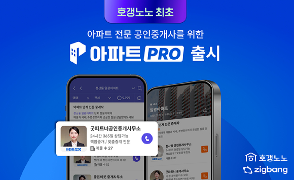 호갱노노 아파트PRO 서비스. [사진=직방]