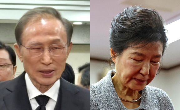 이명박·박근혜 두 전직 대통령들이 오는 15일 열리는 이재명 대통령의 국민임명식에 건강상 등의 이유로 불참 의사를 밝혔다. 이명박 전 대통령이 2024년 12월 4일 오후 허창수 GS그룹 명예회장 모친인 구위숙 여사의 빈소를 찾고 있다.(최란 기자) 박근혜 전 대통령이 지난 5월 27일 오전 경북 구미시 상모동에 있는 박정희 전 대통령 생가를 방문, 추모관에서 참배하고 있다.(연합뉴스) [사진=아이뉴스24/연합뉴스]