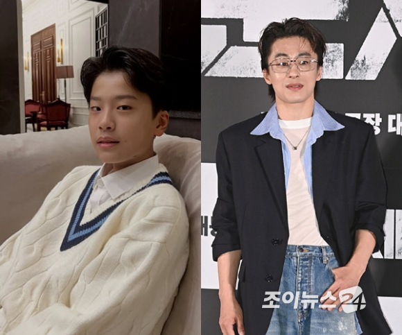 '군체' 구교환 아역을 맡은 최우진과 구교환 [사진=최우진 SNS, 곽영래 기자]