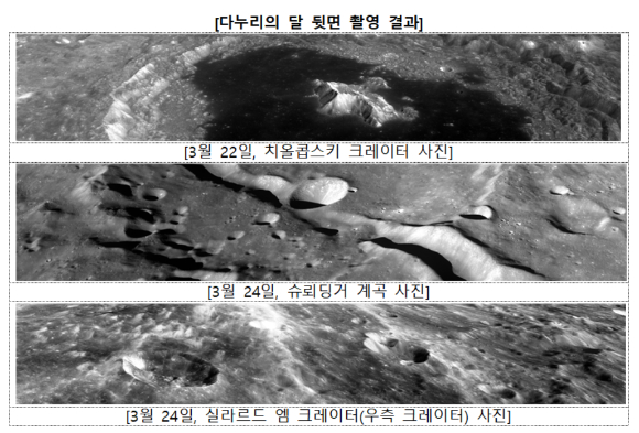 우리나라 달탐사선 다누리가 달 뒷면을 찍은 사진을 보내왔다. [사진=과기정통부]