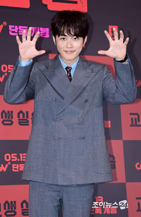 배우 유선호가 29일 오후 서울 CGV 용산아이파크몰에서 열린 영화 '교생실습'(감독 김민하) 언론시사회에 참석하고 있다. [사진=정소희 기자]