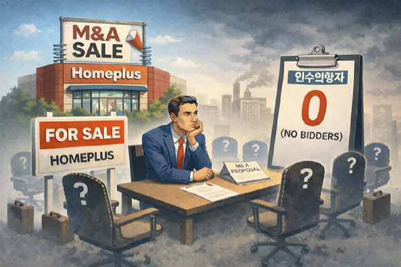 홈플러스가 기업회생절차에 돌입하며 미래가 불투명한 상황에 놓였다. 사진은 챗GPT로 생성한 이미지. [사진=챗GPT]