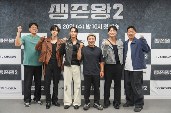 '생존왕2' 제작발표회에 참석한 김병만 [사진=TV조선 ]