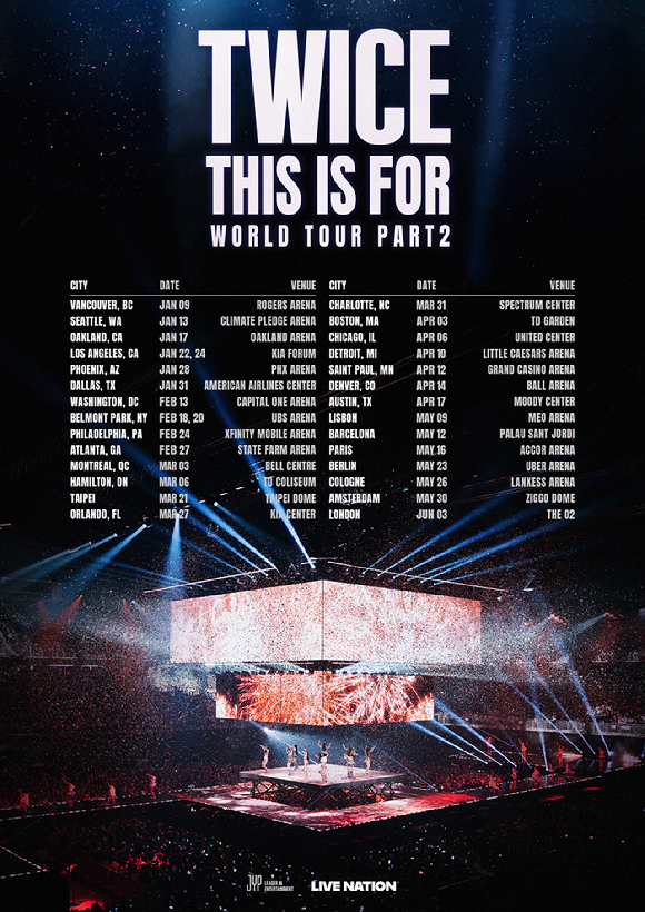 트와이스 월드와이드 활약…타이베이+북미+유럽 추가 공연 확정