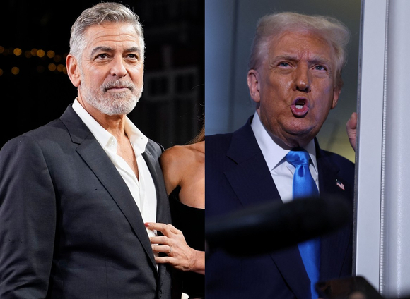 조지 클루니, 도널드 트럼프 미국 대통령 [사진=AP/연합뉴스]