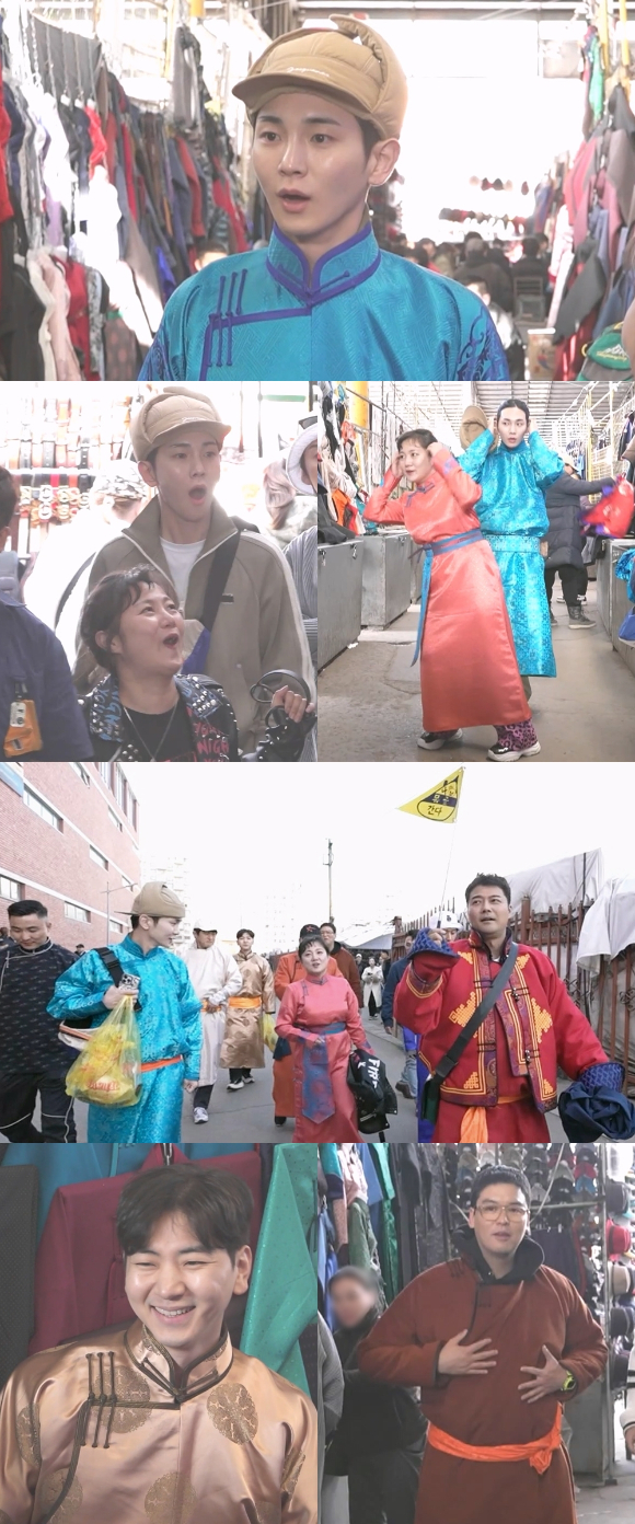 '나혼자산다' 박나래와 샤이니 키가 몽골 전통시장에서 쇼핑을 하고 있다. [사진=MBC]