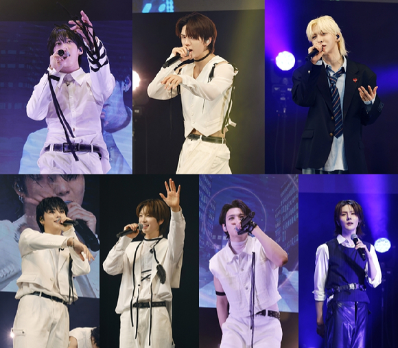 앰퍼샌드원이 일본 시부야구 문화종합센터 오와다 덴쇼홀에서 팬 콘서트 2026 AMPERS&ONE FAN-CON IN TOKYO(2026 앰퍼샌드원 팬-콘 인 도쿄)를 통해 팬들을 만나고 있다. [사진=FNC엔터테인먼트]