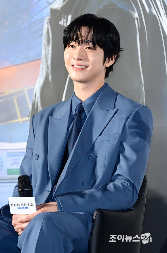 배우 안효섭이 17일 오전 서울 광진구 자양동 롯데시네마 건대입구점에서 열린 영화 '전지적 독자 시점'(감독 김병우) 제작보고회에 참석하고 있다. [사진=정소희 기자]