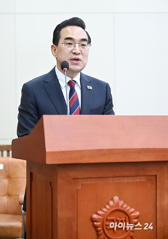 박홍근 기획예산처 장관 후보자가 23일 국회 재정경제기획위원회에서 열린 인사청문회에서 모두발언을 하고 있다. [사진=곽영래 기자]