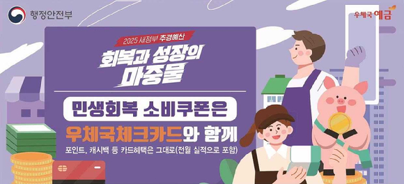 민생회복 소비쿠폰 이미지. [사진=우정사업본부]