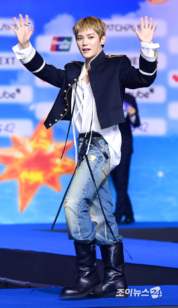그룹 NCT 태용이 9일 오후 경기도 일산 킨텍스에서 열린 2026 SBS 가요대전 Summer 블루카펫 행사에 참석하고 있다. [사진=정소희 기자]