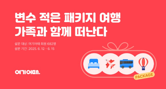 가족들과 떠나는 패키지여행 이미지. [사진=여기어떼]