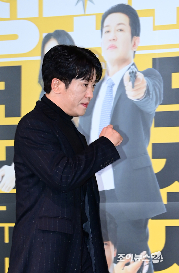 배우 허성태가 20일 오후 서울 CGV 용산아이파크몰에서 열린 영화 '정보원'(감독 김석) 언론시사회에 참석하고 있다. [사진=정소희 기자]