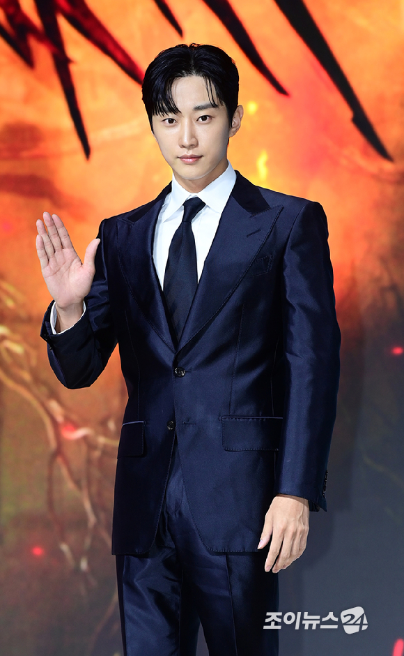 배우 진영이 17일 오전 서울 종로구 JW 메리어트 동대문에서 열린 넷플릭스 오리지널 시리즈 '스위트홈 시즌3' 제작발표회에 참석하고 있다. [사진=정소희 기자]