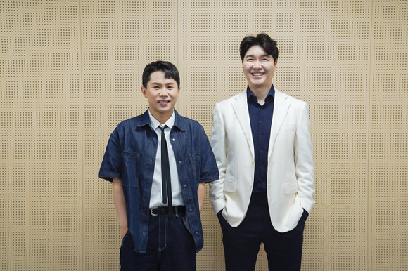 '우리 아기가 태어났어요' 기자간담회에 참석한 양세형과 박수홍 [사진=TV조선 ]