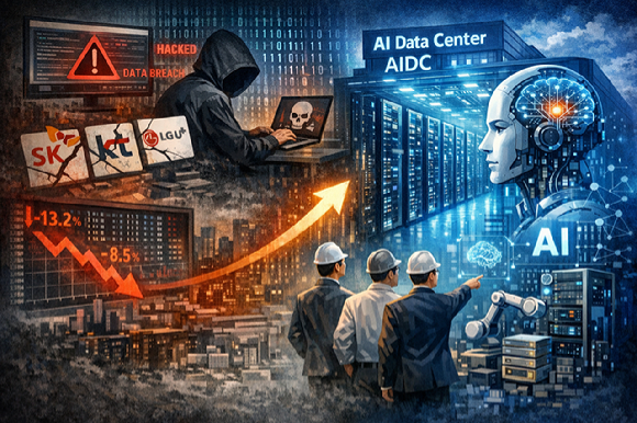 홍범식 LGU+ 대표, 유영상 SKT 대표, 김영섭 KT 대표가 21일 서울 여의도 국회 과학기술정보방송통신위원회에서 열린 정보통신산업진흥원 등에 대한 국정감사에서 출석하고 있다. [사진=곽영래 기자]