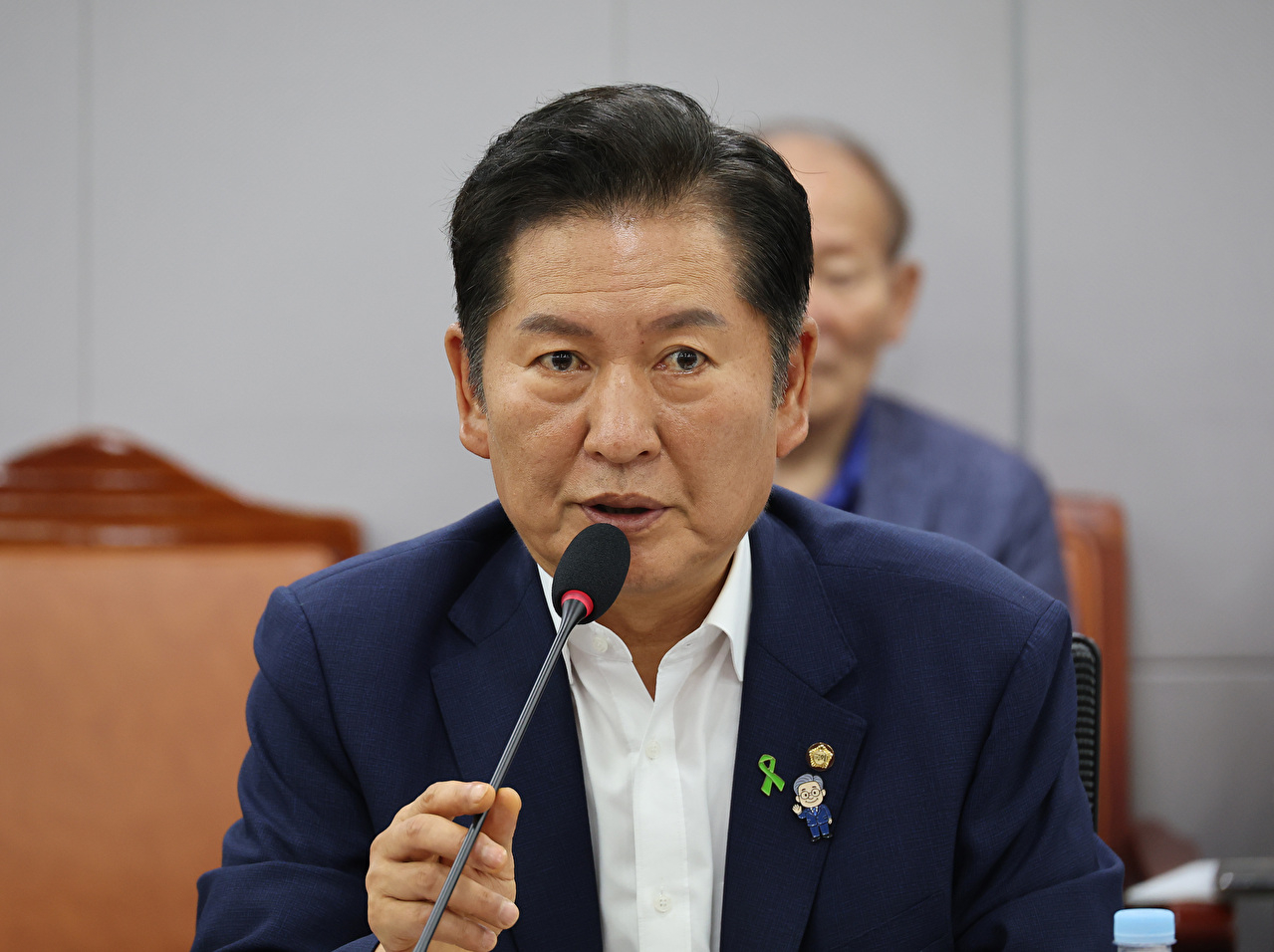더불어민주당 당 대표 선거에 출마한 정청래 의원이 9일 서울 여의도 국회 의원회관에서 열린 당원 주권 정당개혁 토론회에서 발언하고 있다. 2025.7.9 [사진=연합뉴스]