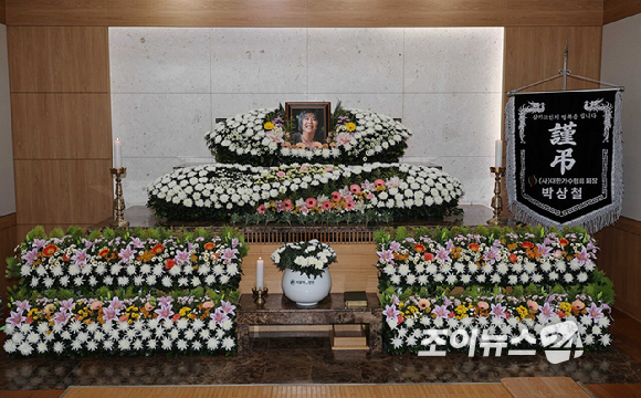 가수 옥희(본명 김광숙)의 빈소가 21일 오후 서울 송파구 서울아산병원 장례식장 22호에 마련되어 있다. 2026.06.21 [사진=사진공동취재단]