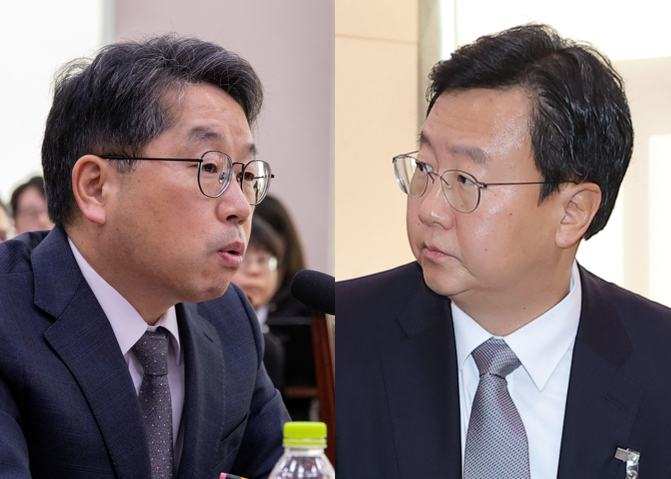 노만석 검찰총장 대행(왼쪽), 정진우 서울중앙지검장 [사진=연합뉴스]