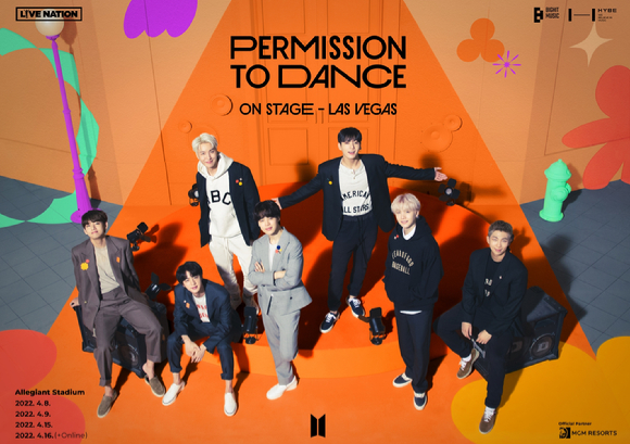 방탄소년단 'BTS PERMISSION TO DANCE ON STAGE - LAS VEGAS' 포스터 [사진=하이브 ]