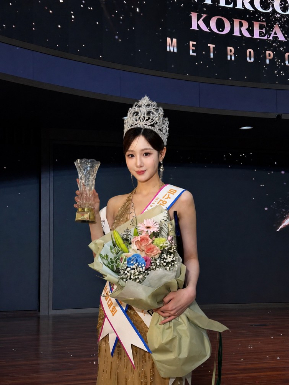 장지예가 '2026 미스인터콘티넨탈 수도권 선발대회'에서 최고영예인 '위너(Winner)'를 차지했다 [사진=장지예/투라]