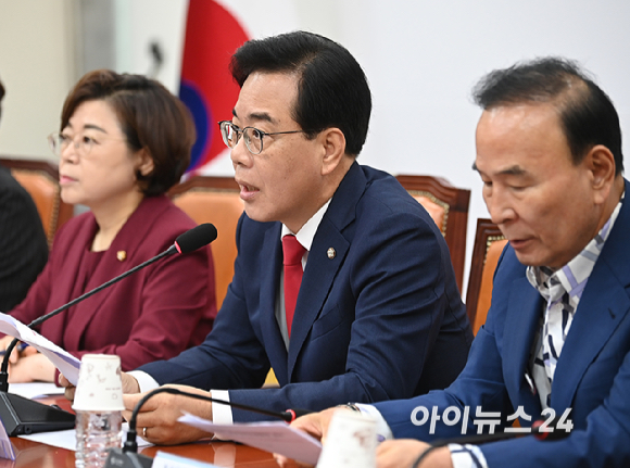 송언석 국민의힘 비상대책위원장 겸 원내대표가 7일 오전 서울 여의도 국회에서 열린 비상대책위원회의에서 발언하고 있다. [사진=곽영래 기자]