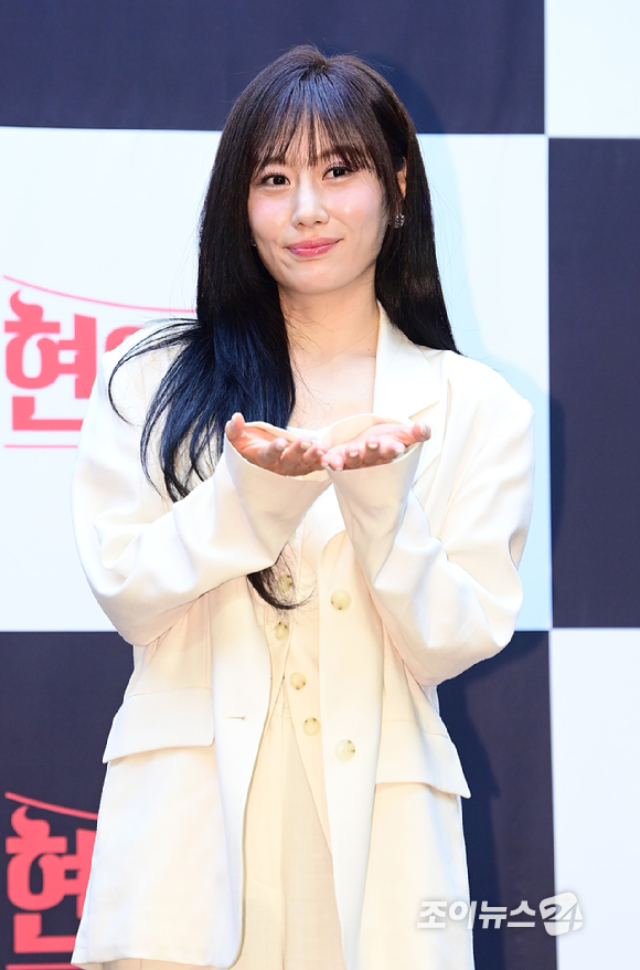 가수 구수경이 11일 오전 서울 마포구 상암동 스탠포드호텔 서울에서 열린 MBN 서바이벌 예능 '현역가왕3' 기자간담회에 참석하고 있다. [사진=정소희 기자]