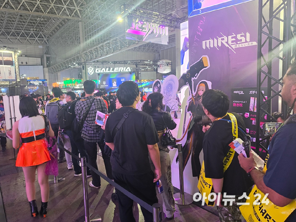 17일 일본 지바현 마쿠하리 멧세에서 열린 '도쿄게임쇼 2026'에 마련된 넥슨게임즈 '파레이돌리아' 부스 전경. [사진=곽민구 기자]